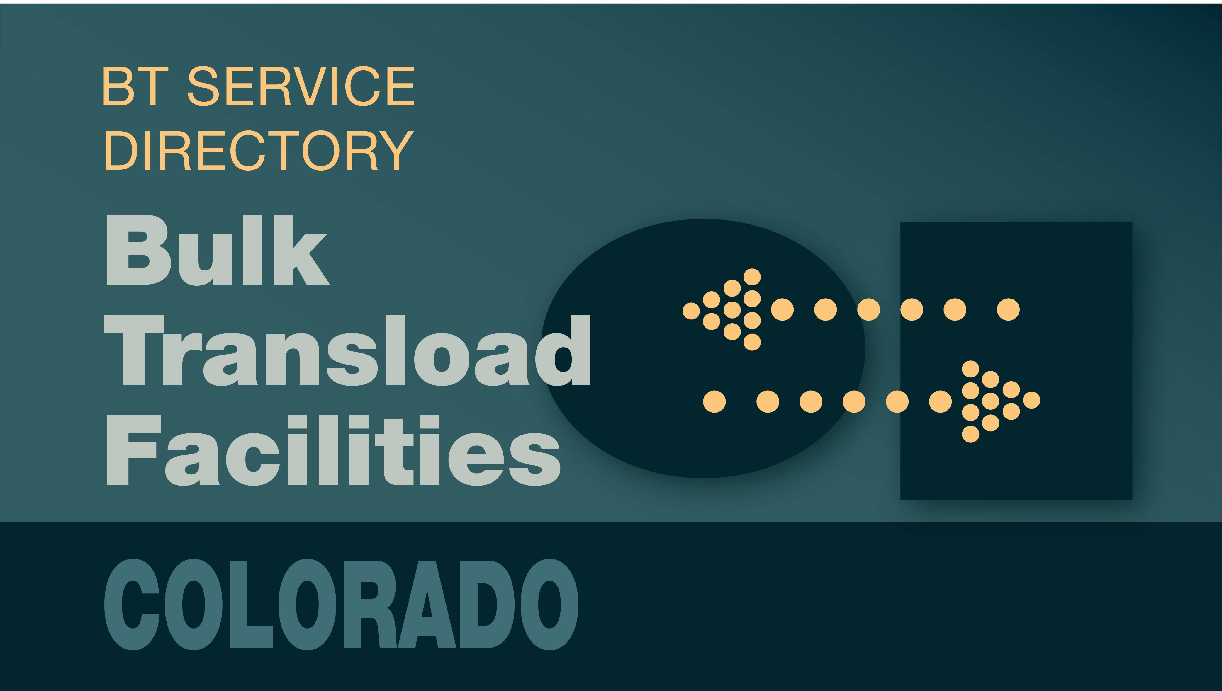 Transload Directory title slide for Colorado with an icon representing product transfer