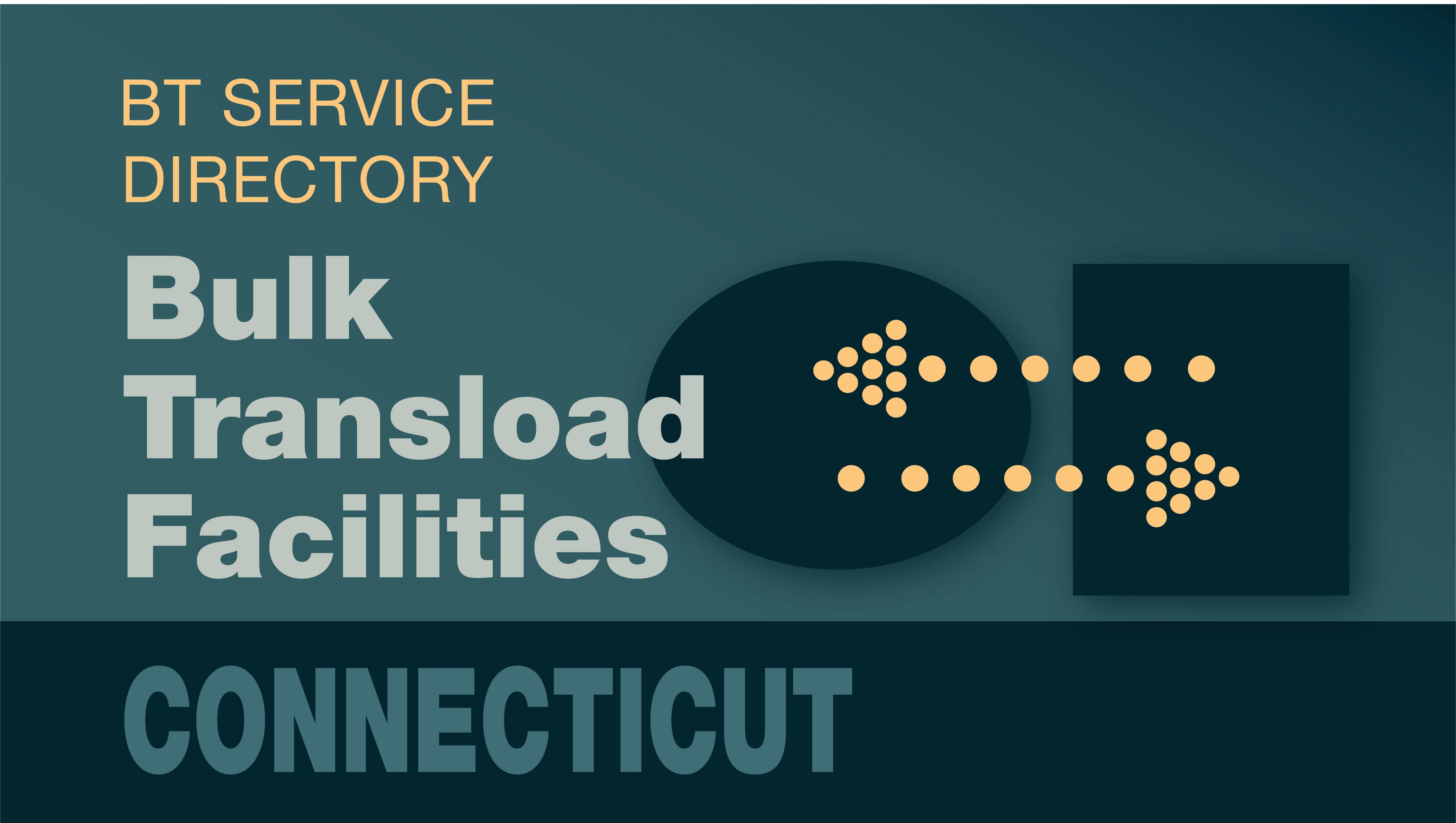Transload Directory title slide for Connecticut with an icon representing product transfer