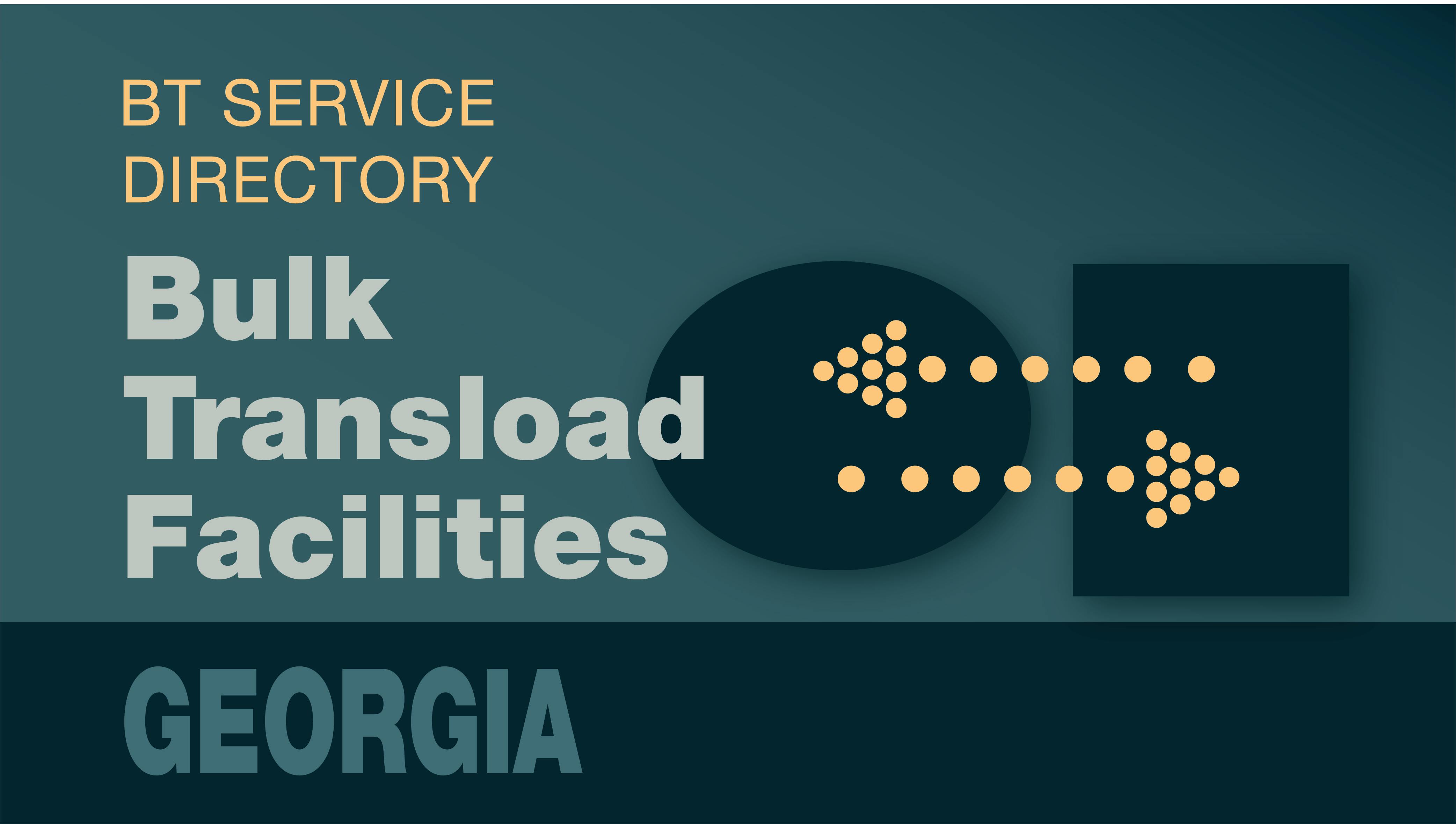 Transload Directory title slide for Georgia with an icon representing product transfer