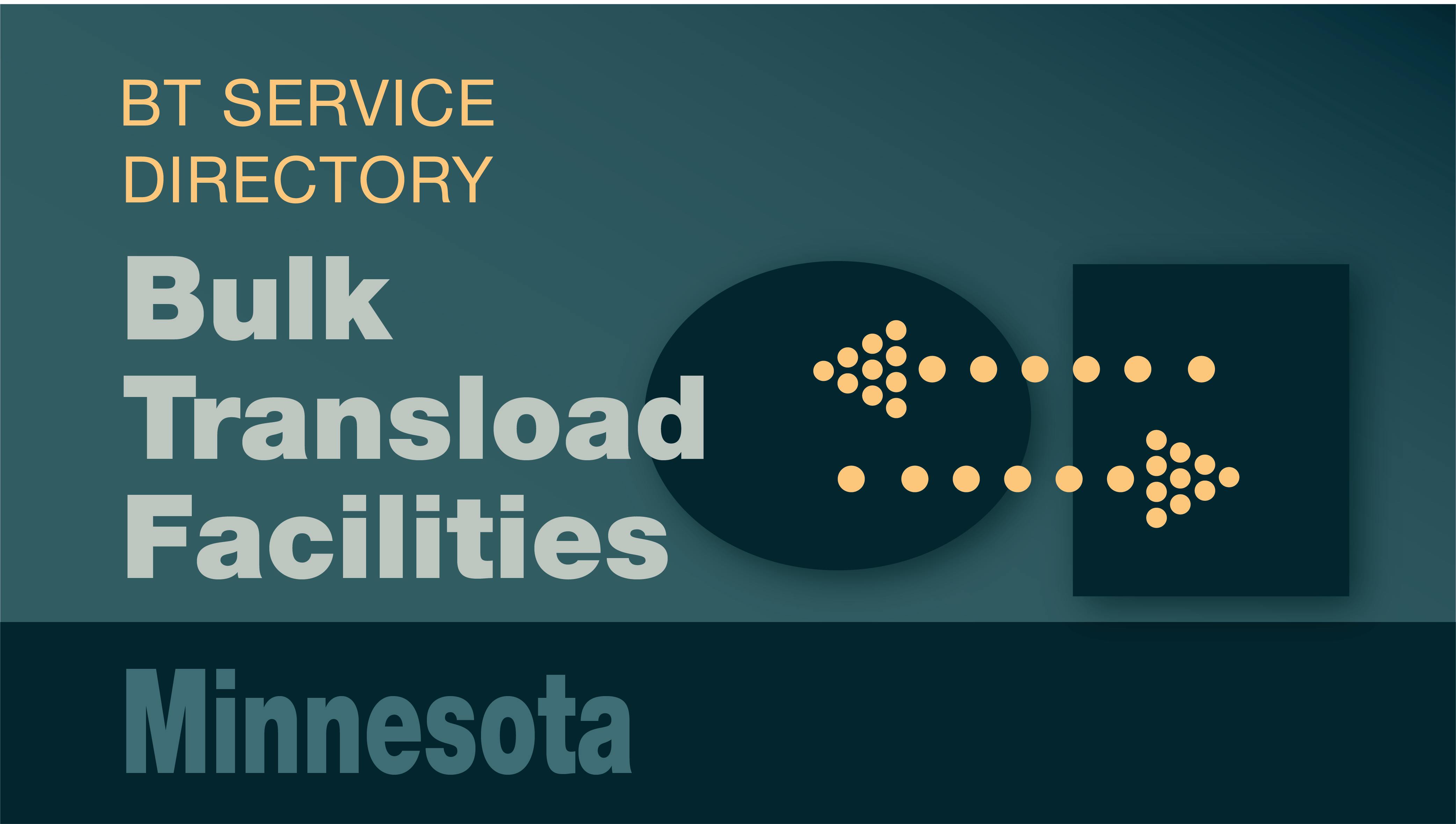 Transload Directory title slide for Minnesota with an icon representing product transfer