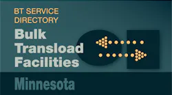 Transload Directory title slide for Minnesota with an icon representing product transfer