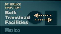 Transload Directory title slide for Mexico with an icon representing product transfer Transload Directory title slide for Mexico with an icon representing product transfer