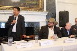 The 2025 Intermodal Bulk Liquid Symposium featured presentations by, from left to right, Port Houston's Andy Pan, Transafe's Justin Sanders, and Autodesk's Jeff Miller. The 2025 Intermodal Bulk Liquid Symposium featured presentations by, from left to right, Port Houston's Andy Pan, Transafe's Justin Sanders, and Autodesk's Jeff Miller.