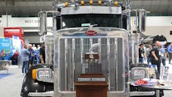 NTTC displayed the prestigious Usher trophy in front of reigning Driver of the year Mark Schroyer's custom Peterbilt tractor during Tank Truck Week 2025 in Kansas City, Missouri. NTTC displayed the prestigious Usher trophy in front of reigning Driver of the year Mark Schroyer's custom Peterbilt tractor during Tank Truck Week 2025 in Kansas City, Missouri.