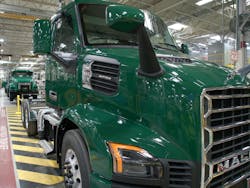 The next-generation Mack Anthem, now in production, targets weight-conscious and regional-haul operators with enhanced maneuverability, improved fuel efficiency, and driver comfort, supported by advanced safety features and connectivity. The next-generation Mack Anthem, now in production, targets weight-conscious and regional-haul operators with enhanced maneuverability, improved fuel efficiency, and driver comfort, supported by advanced safety features and connectivity.