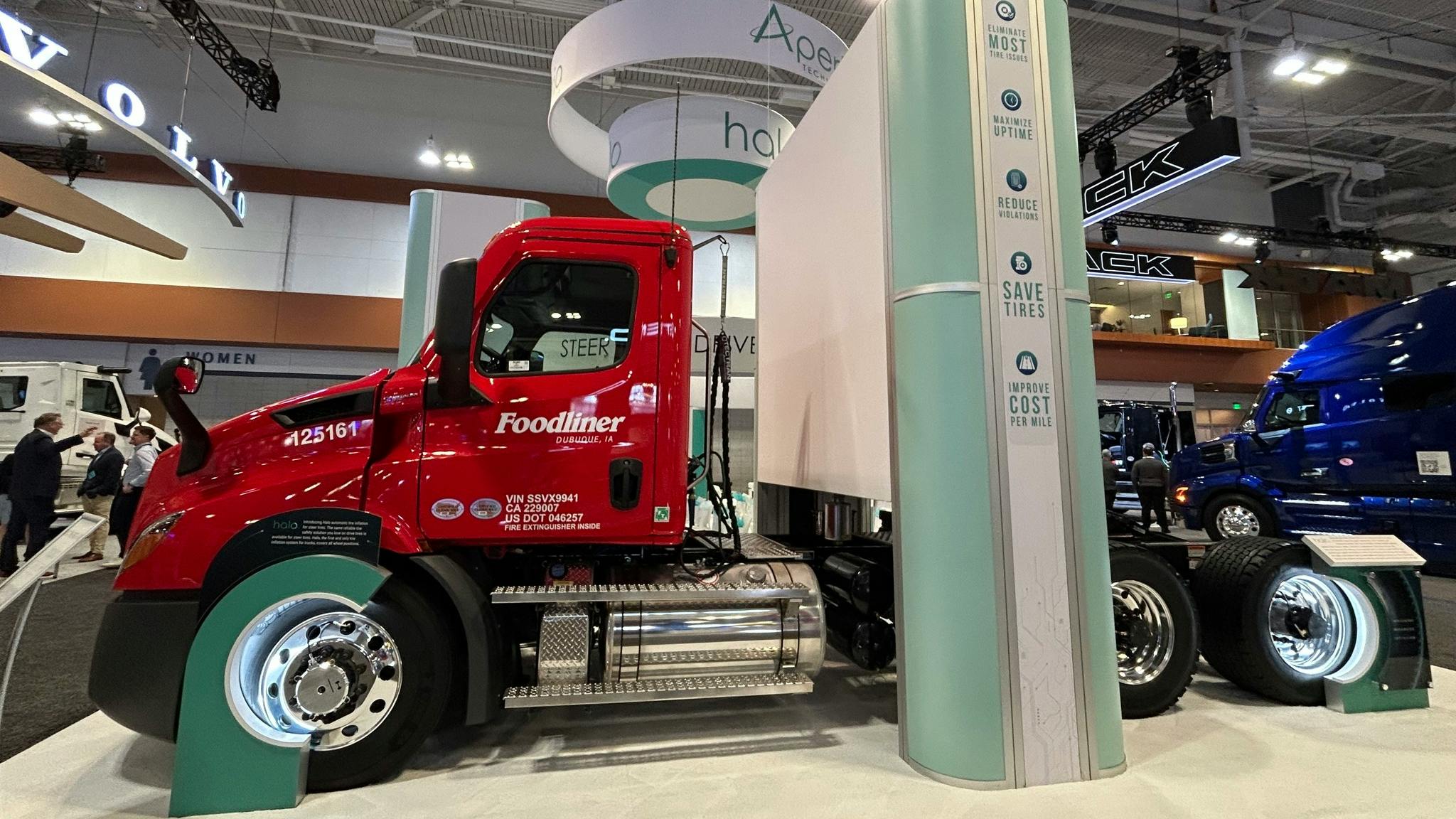 Aperia Technologies unveiled its latest Halo automatic tire inflation system for steer tires and announced a strategic partnership with Fontaine Fifth Wheel to integrate SmartConnect data into its fleet management platform, enhancing safety and operational efficiency at TMC Nashville.