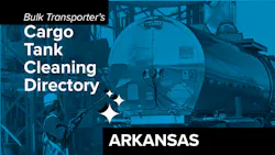 Text describing directory section over photo of man cleaning exterior of tank trailer Text describing directory section over photo of man cleaning exterior of tank trailer