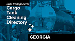 Text describing directory section over photo of man cleaning exterior of tank trailer