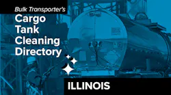 Text describing directory section over photo of man cleaning exterior of tank trailer