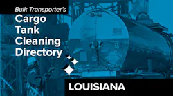 Text describing directory section over photo of man cleaning exterior of tank trailer