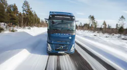 Volvo’s hydrogen-powered trucks are being developed to provide higher energy efficiency, lower fuel consumption, and increased engine power compared to conventional hydrogen combustion engine technology.