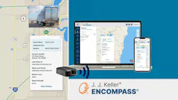 J.J. Keller & Associates’ AT100 asset tracking device, integrated with the Encompass platform, offers fleets real-time location, historical data, and customizable tracking for trailers and equipment. J.J. Keller & Associates’ AT100 asset tracking device, integrated with the Encompass platform, offers fleets real-time location, historical data, and customizable tracking for trailers and equipment.
