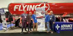 The combined Drōv and Advance team at Truck World 2026 included, from left to right, Ranny Zavaro, John Krohnert, Alex Delage, Bob Davis, and Kevin Peck. The combined Drōv and Advance team at Truck World 2026 included, from left to right, Ranny Zavaro, John Krohnert, Alex Delage, Bob Davis, and Kevin Peck.
