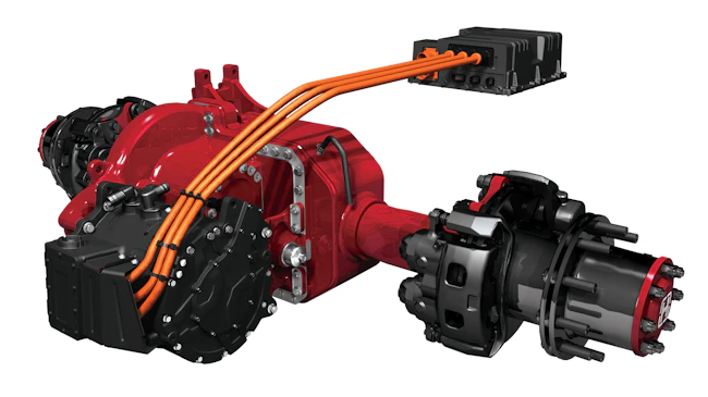 Hendrickson introduces ElecTraax, a lightweight, high-efficiency electric drive axle designed for Class 6&ndash;7 medium-duty trucks, featuring an integrated ePowertrain that maximizes efficiency and range.