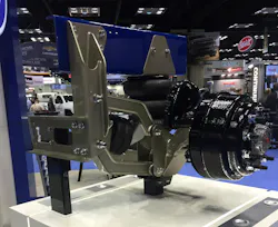 Air ride systems like this shiny new show unit from Ridewell now account for over 75% of heavy-duty trailer suspensions.