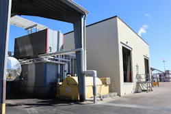 The upgrade of cotac's tank cleaning system included building a new pump room adjacent to the cleaning bays. The upgrade of cotac's tank cleaning system included building a new pump room adjacent to the cleaning bays.