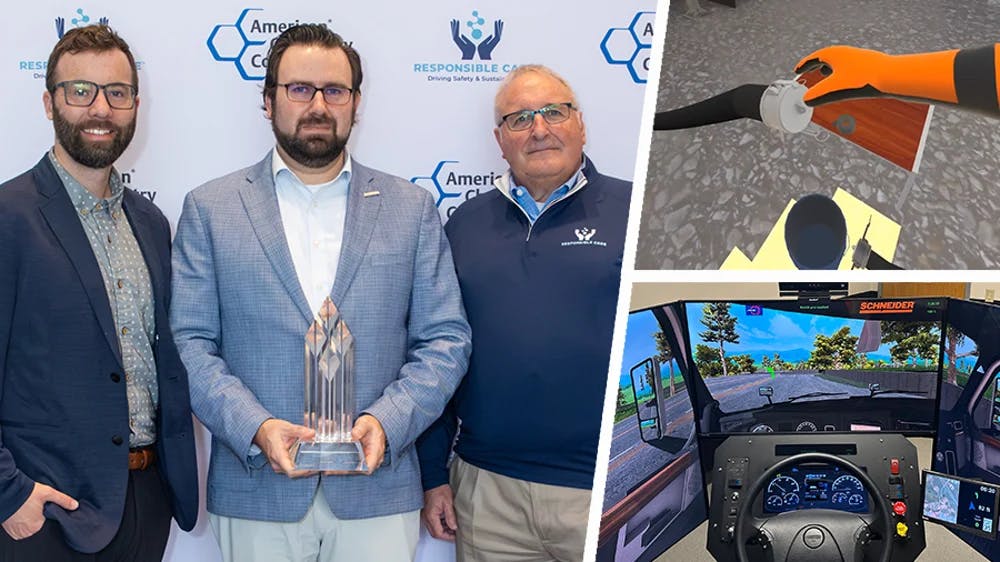 Schneider Bulk has been honored with the 2026 Responsible Care Award for its innovative use of virtual reality and simulators in tank truck driver training.