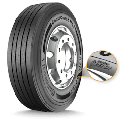 The Sensor Ready marking signifies that the Continental tire includes an integrated pocket, allowing fleets to seamlessly install a tire mounted sensor when needed. The Sensor Ready marking signifies that the Continental tire includes an integrated pocket, allowing fleets to seamlessly install a tire mounted sensor when needed.