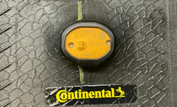 The sensor pocket becomes a permanent component of the tire during the curing process and can easily fit Continental’s tire mounted sensor. The sensor pocket becomes a permanent component of the tire during the curing process and can easily fit Continental’s tire mounted sensor.