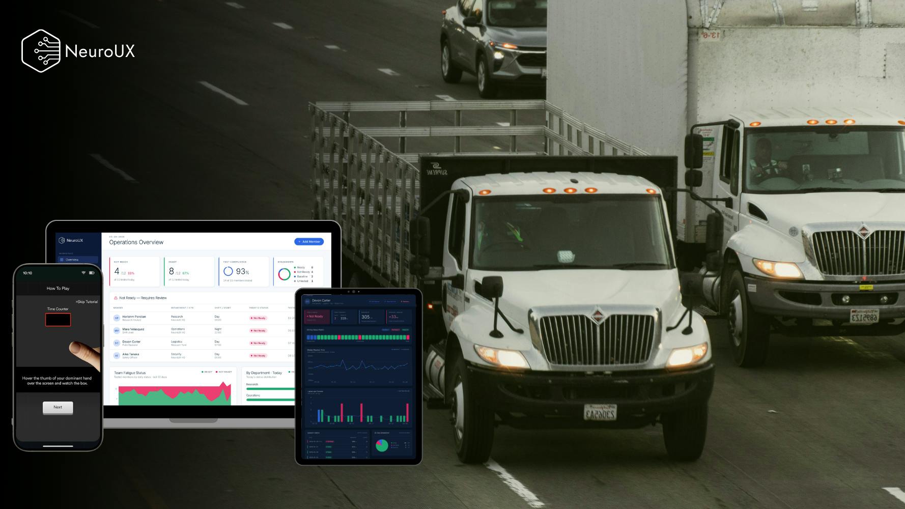 NeuroUX's new Fatigue Monitoring Platform offers a non-invasive, data-driven approach to assess driver alertness, moving beyond subjective methods to improve safety in transportation and hazardous industries.