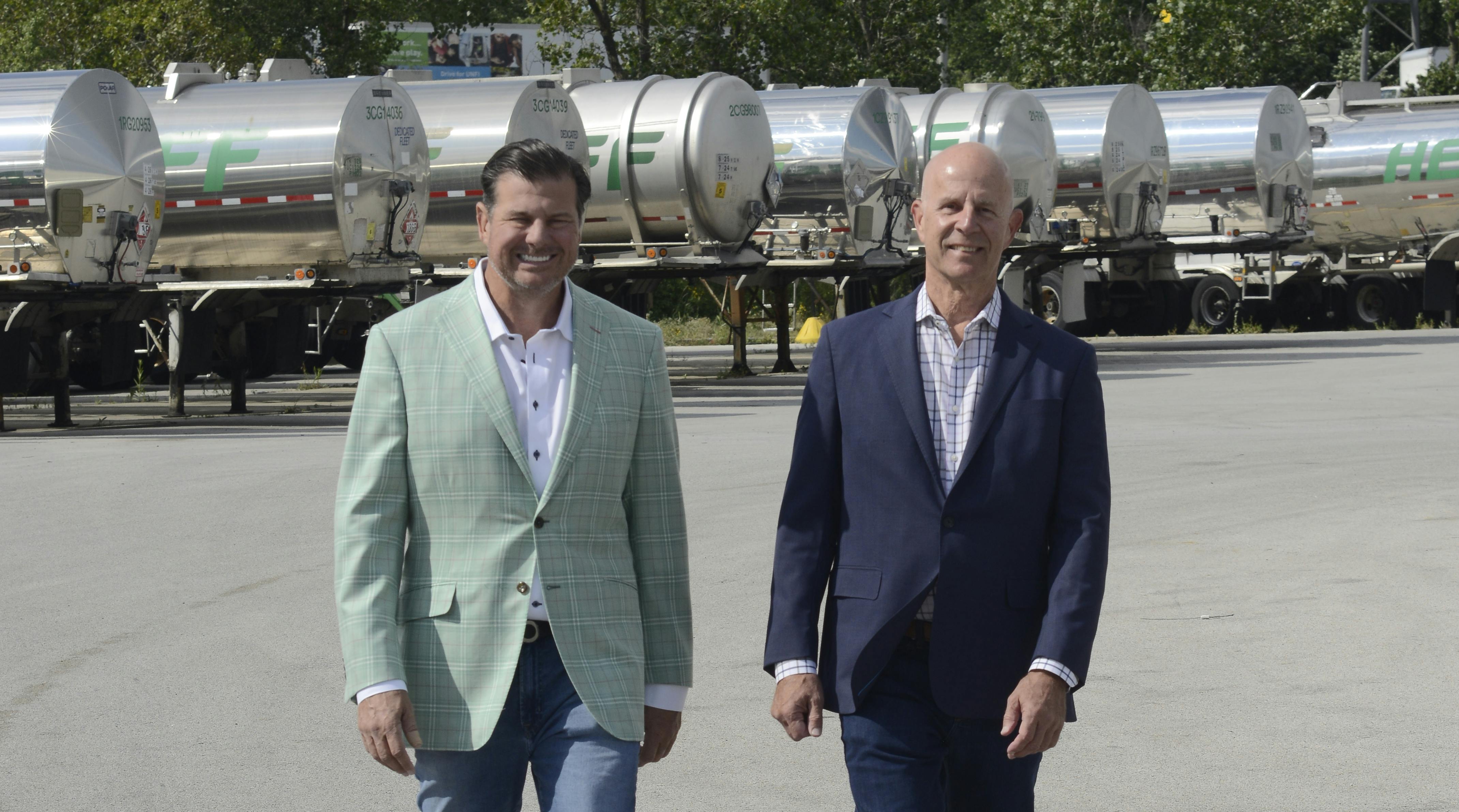 Bob Heniff, Heniff Transportation Systems founder and CEO, at left, and Leon Lupina, Heniff vice president of safety, walk the walk when it comes to the carrier's uncompromising safety vision.