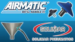 Airmatic has announced its new status as an authorized distributor for Solimar Pneumatics, enhancing its ability to support customers with advanced dry bulk material handling solutions including silo fluidizers and dust filters.
