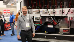 Sage Mfg. CEO Aaron Sage highighted his company's latest equipment during Work Truck Week 2025 in Indianapolis.