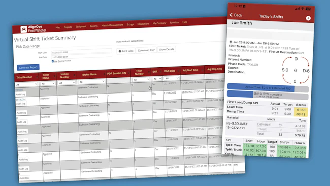 AlignOps&rsquo; FleetWatcher leverages Virtual Truck Tickets to digitize work records, reducing errors and operational costs by replacing paper tickets with automated, vehicle-centric tracking that offers continuous visibility across multiple jobs.