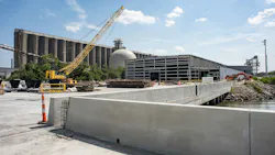 The future Foundation 3 facility shown under construction in early August 2026. The Colonial Terminals multimodal project has since been completed and is now fully operational on the Savannah River.