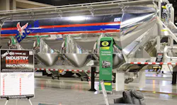 EnTrans International previously teamed with Eagle Transport to display this J&L Tank dry bulk trailer at Tank Truck Week 2024.