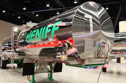 STE took four DOT 407 chemical trailers to Tank Truck Week 2026 in Oklahoma City, including custom builds for Heniff Transportation Systems, Kenan Advantage Group, and Quality Carriers.