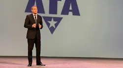 Former ATA President and CEO Chris Spear speaks during the 2019 ATA Management Conference and Exhibition in San Diego CA.